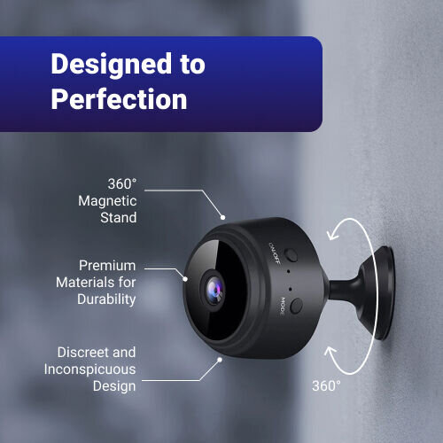 SpyFocus mini camera providing discreet home security monitoring with remote smartphone access